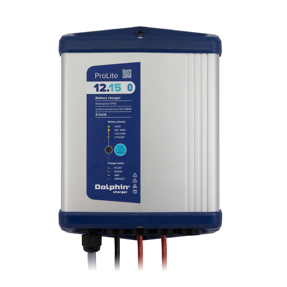 Dolphin Charger PROLITE Series Dolphin Battery Charger 12V 15A 110VAC 2 Outputs 99215
