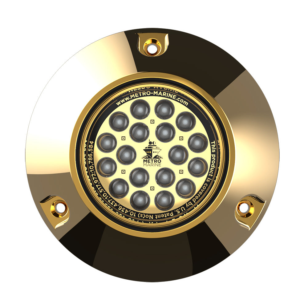 Metro Marine HighOutput Submersible Underwater Light wIntelligent Monochromatic LEDs Green 90 Beam FBMR1G390