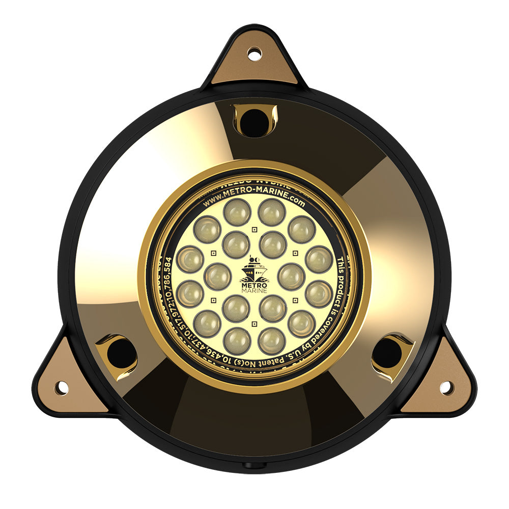 Metro Marine HighOutput Surface Mount Underwater Light wIntelligent Monochromatic LEDs White 45 Beam FSMR1W345