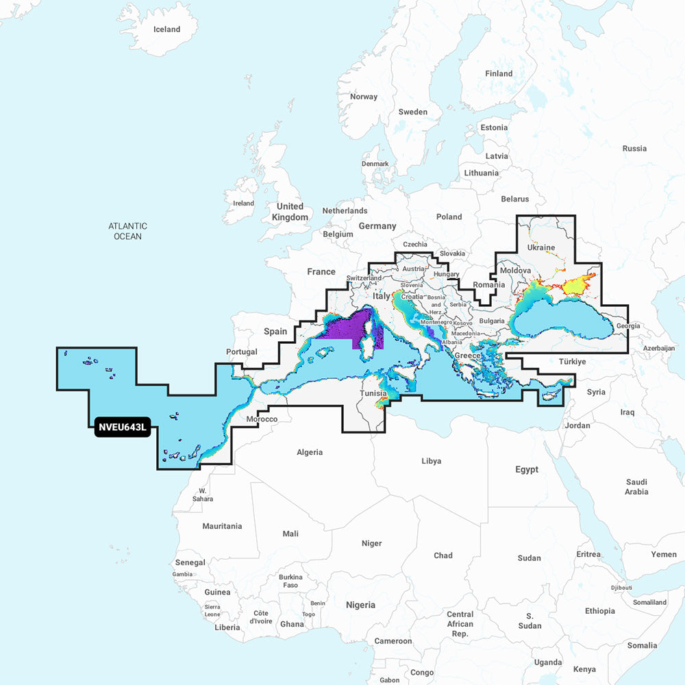 Garmin Navionics Vision NVEU643L Mediterranean Black Sea 010C127200