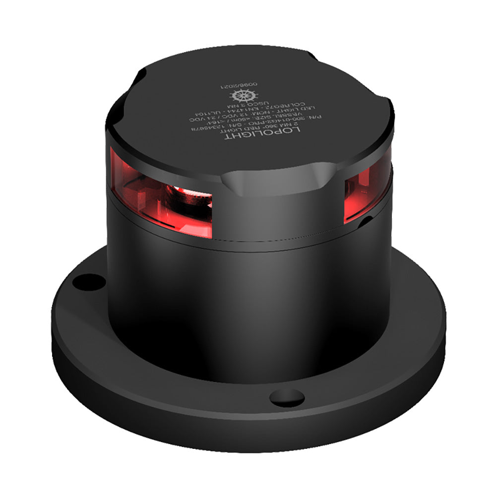 Lopolight 360Degree Red Nav Light wDeIcing Function Black Housing 200014G2PROI
