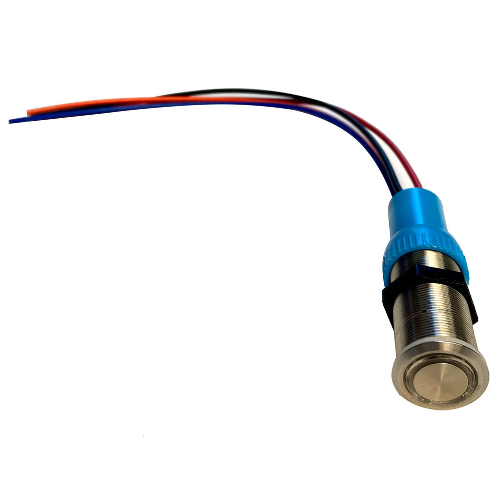 Bluewater 19mm Push Button Switch OffOnOn Contact BlueGreenRed LED 4 Lead 905731134