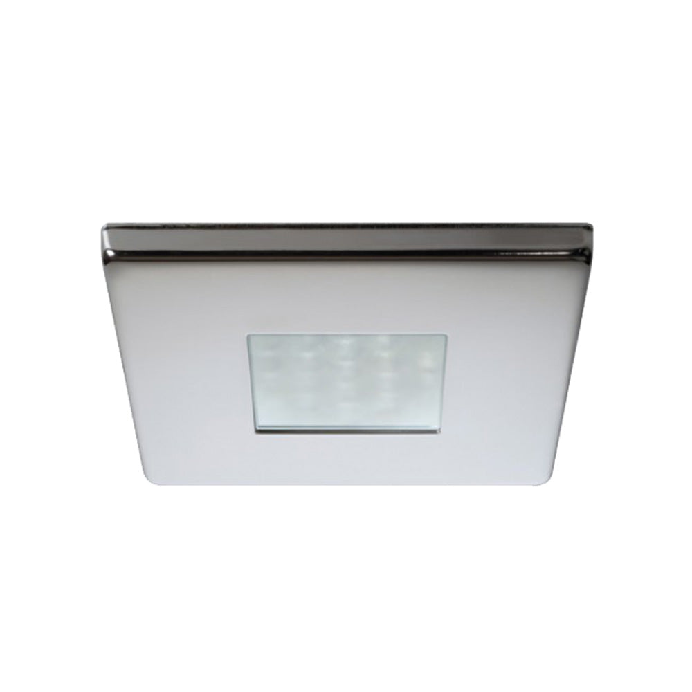 Quick Edwin C Downlight LED 2W IP66 Screw Mounted Square Stainless Bezel Square Warm White Light FASP3432X02CA00