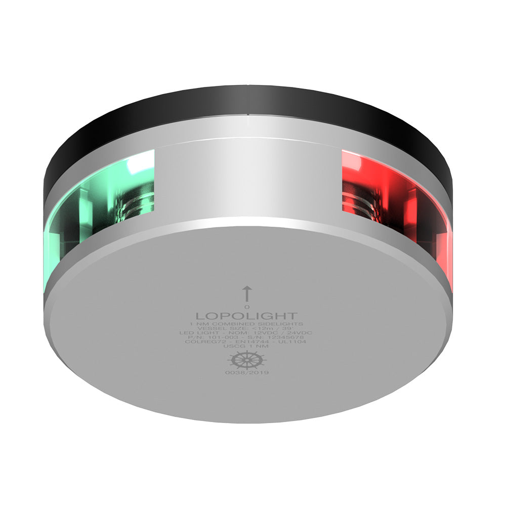 Lopolight Combined Sidelight 2NM UpsideDown Silver Housing wFB Base 201003FBREVERSE