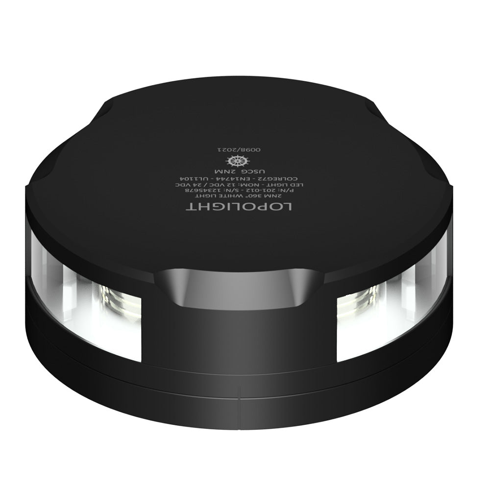 Lopolight 360Degree Anchor Light wStrobe 2NM Black Housing wFB Base 201012SFBB