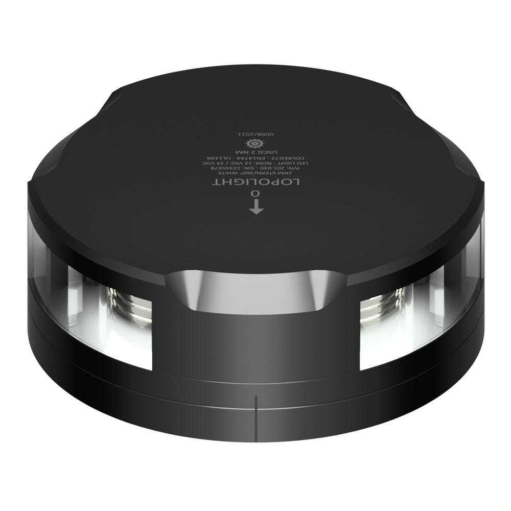 Lopolight 360Degree Stern Light 2NM Black Housing wFB Base 201030FBB