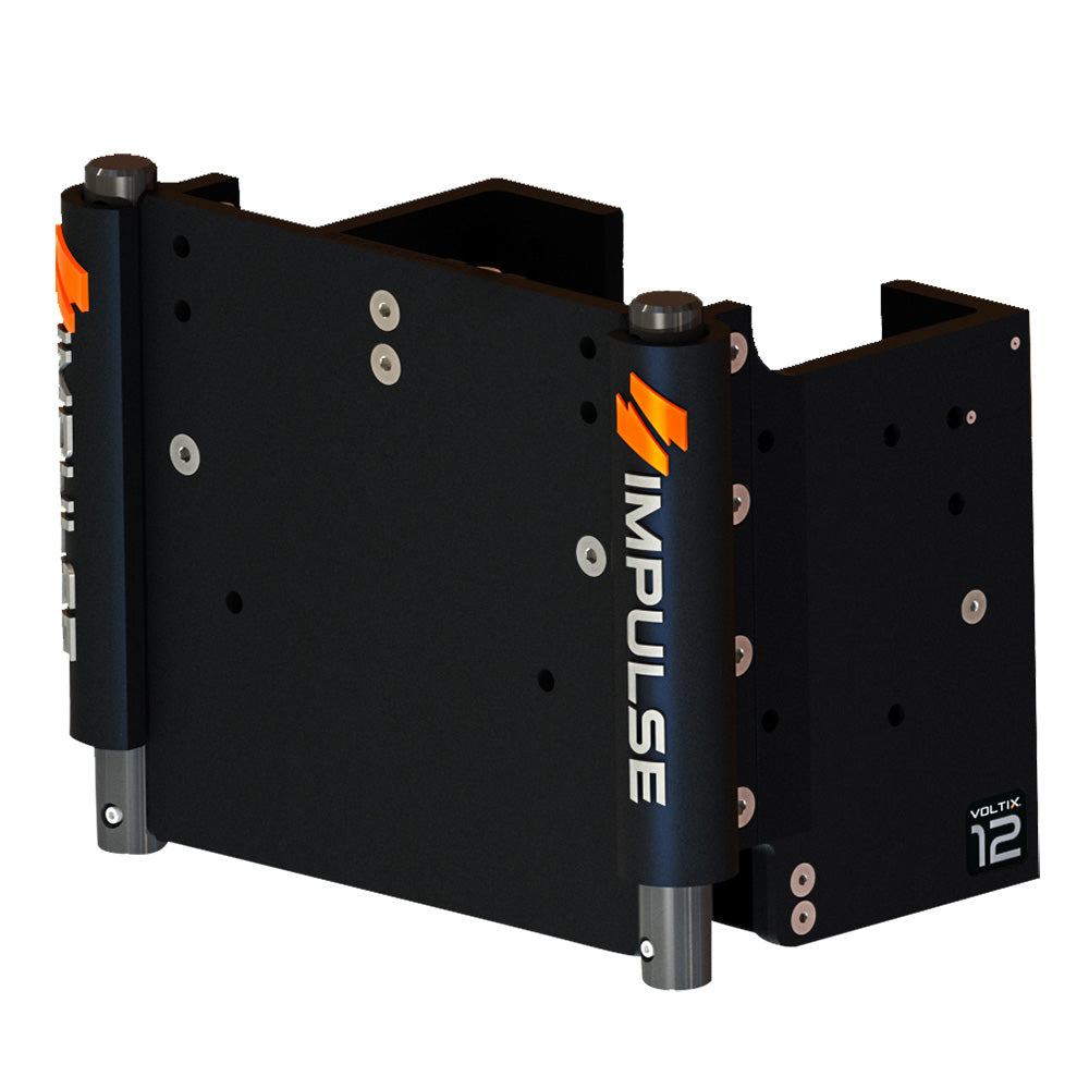 IMPULSE 12 Set Back Electric Jack Plate wStandard Control Black Anodize 75082B