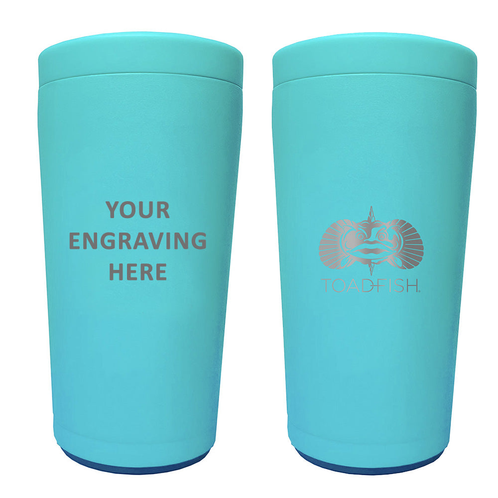 Toadfish Custom Engraved NonTipping Can Cooler 20 Teal MINIMUM ORDER QUANTITY OF 25 TF5004