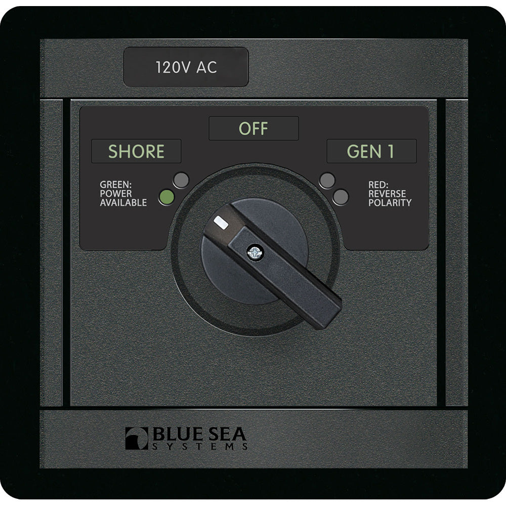 Blue Sea 120v AC Rotary 30A off 2 Sources 1481