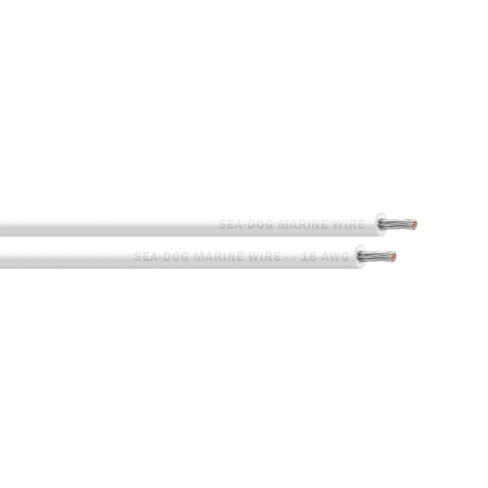 SeaDog 18 AWG White Primary Wire 1000 8018059