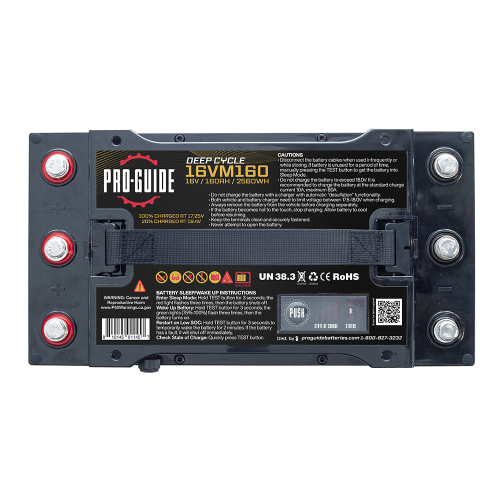 ProGuide Alpha Series Lithium Battery 16V 160AH Group 31 Tall 16VM160