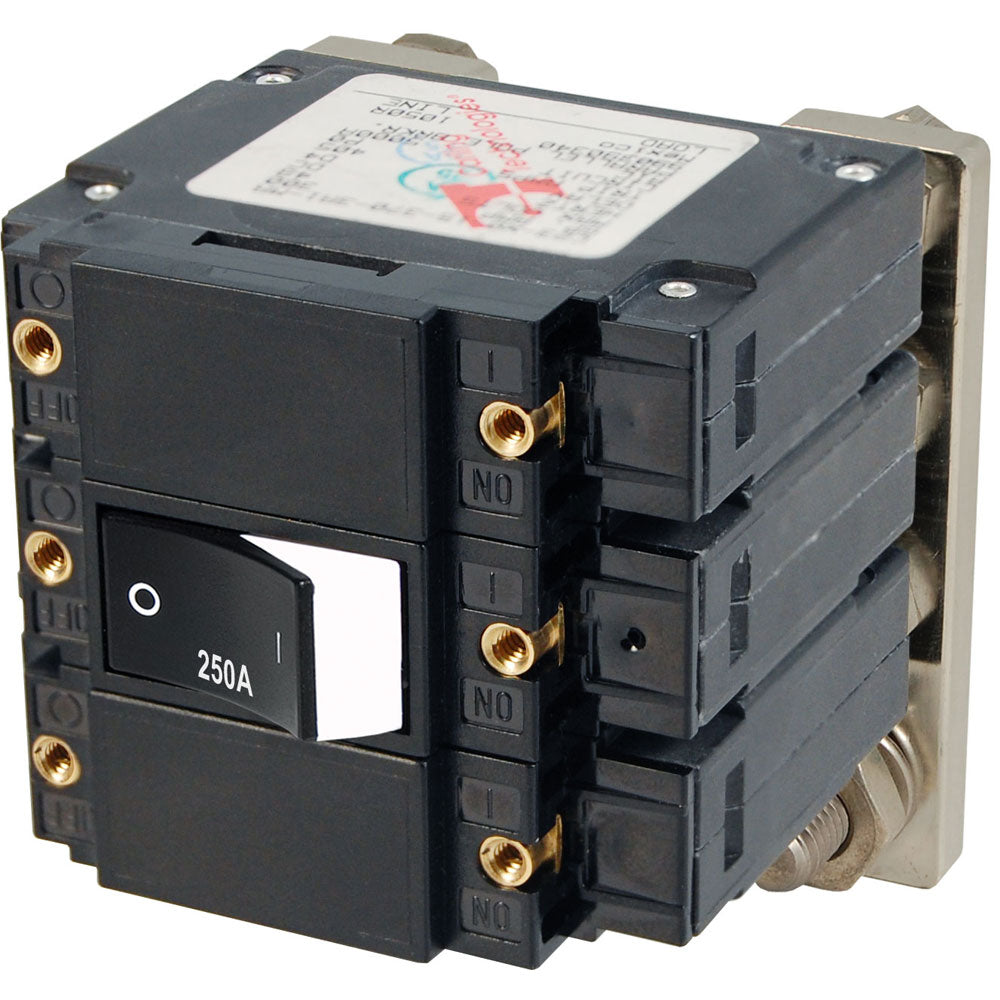 Blue Sea 7477 C Series Flat Circuit Breaker Single and Double Pole 250 Amp 7477