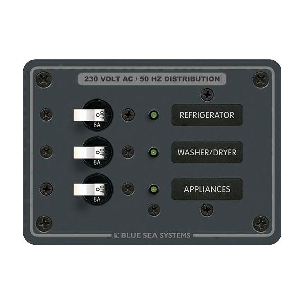 Blue Sea 8158 AC 3 Position 230V European Breaker Panal 8158