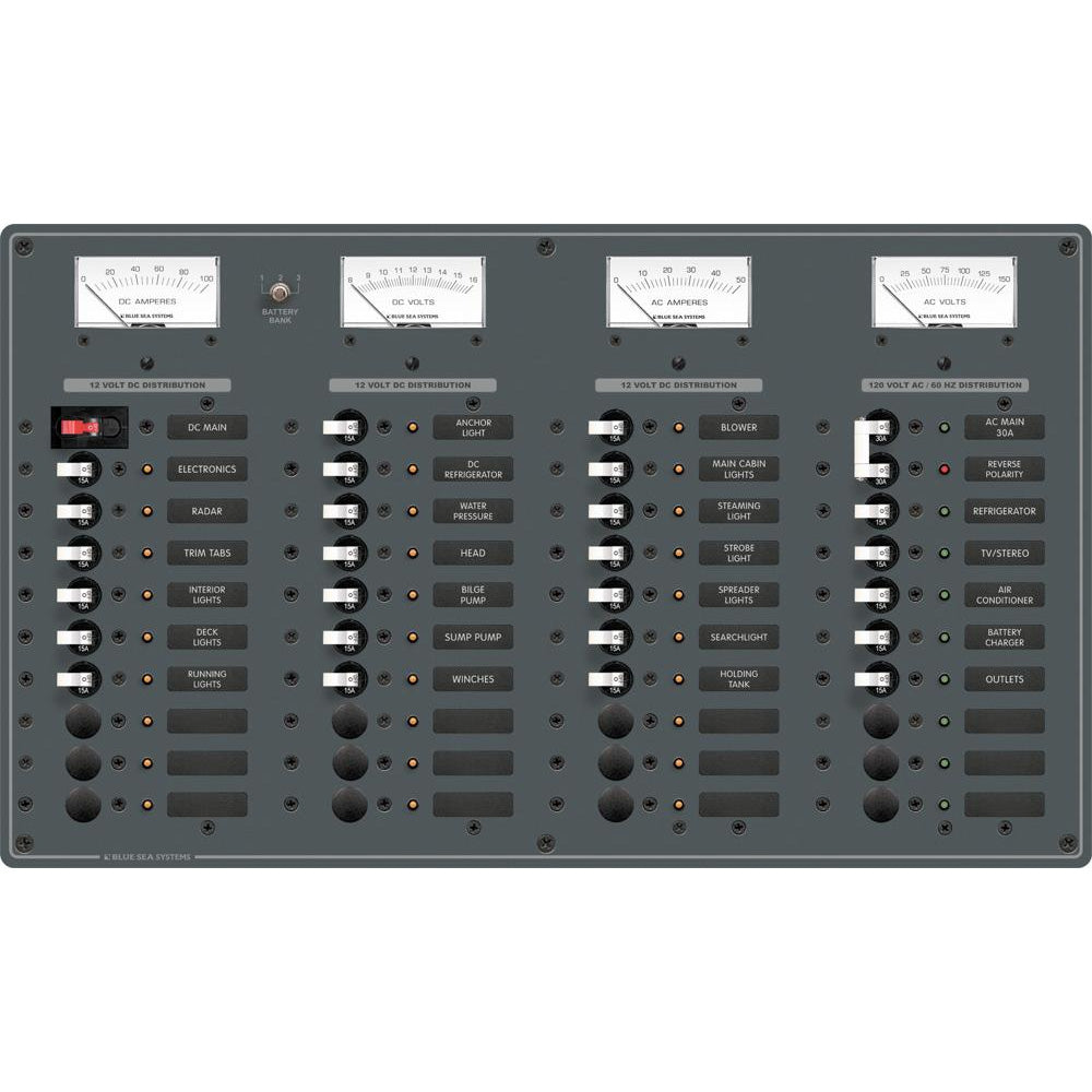 Blue Sea 8195 AC Main 8 Positions DC Main 29 Positions 8195