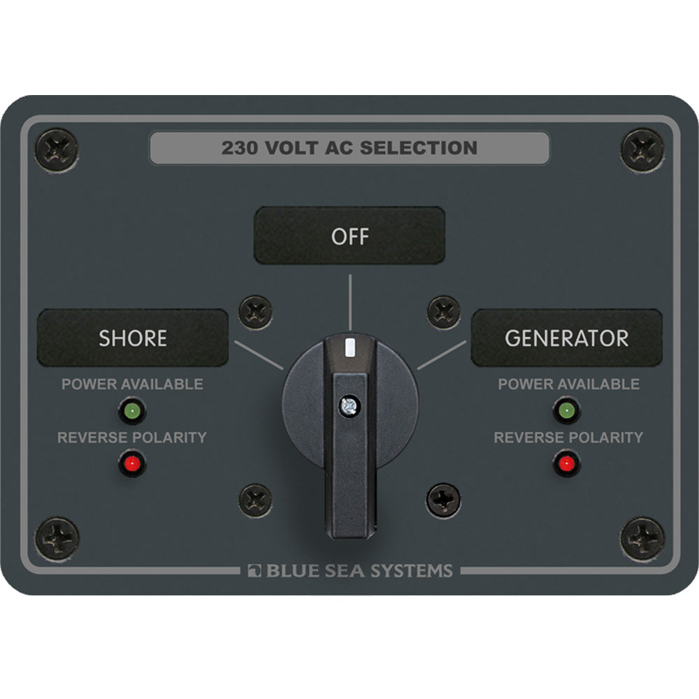 Blue Sea 8359 AC Rotary Switch Panel 30 Ampere 2 Positions OFF 2 Pole 8359