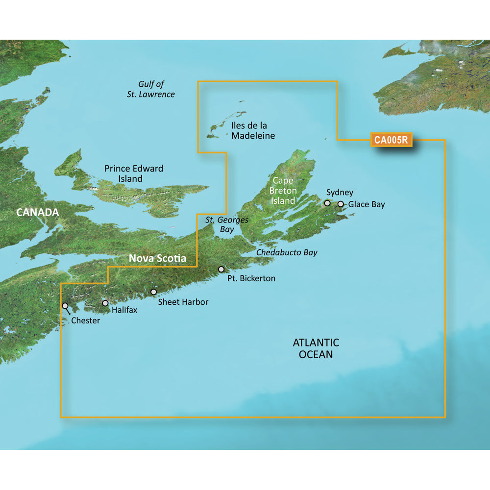 Garmin BlueChart g3 Vision HD VCA005R Halifax Cape Breton microSDSD 010C069100