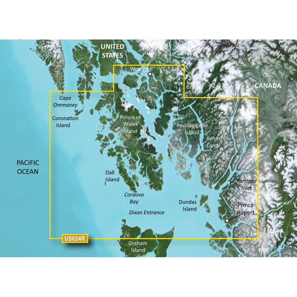 Garmin BlueChart g3 Vision HD VUS024R Wrangell Dixon Entrance microSDSD 010C072500