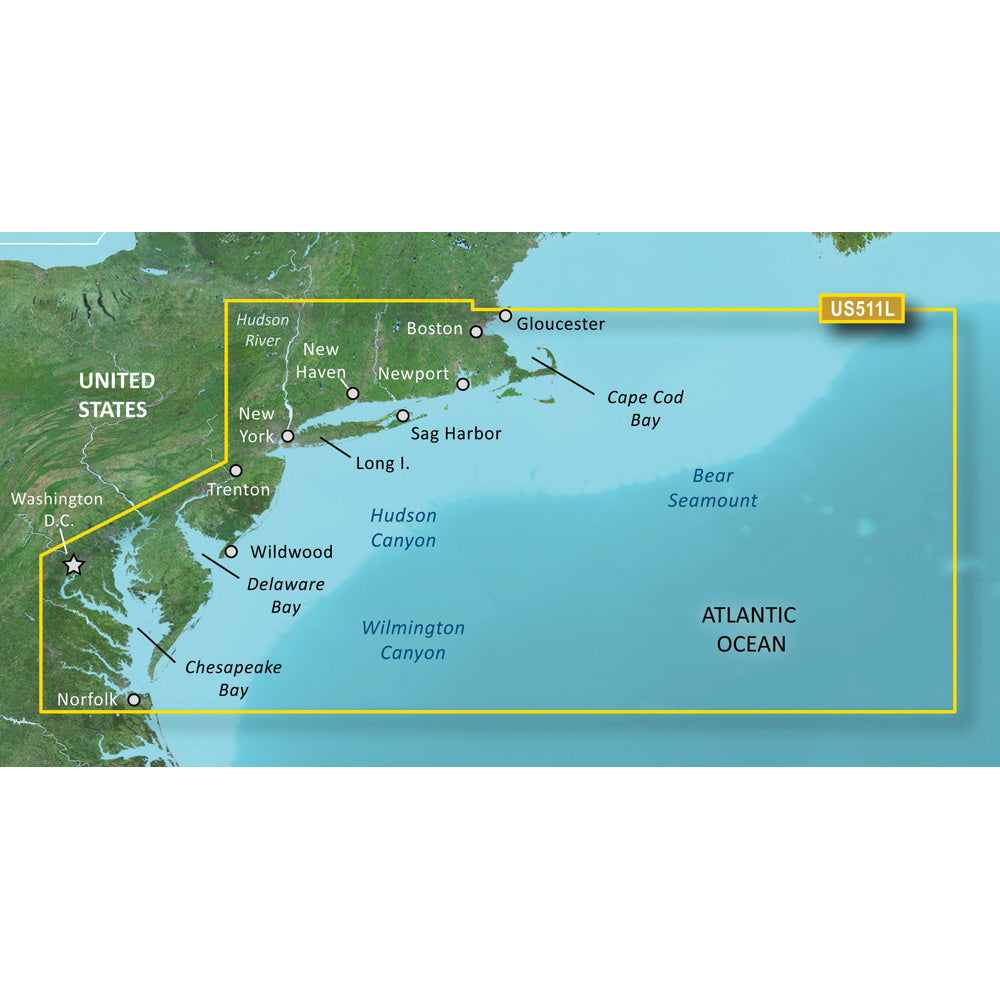 Garmin BlueChart g3 Vision HD VUS511L Boston Norfolk microSDSD 010C074000