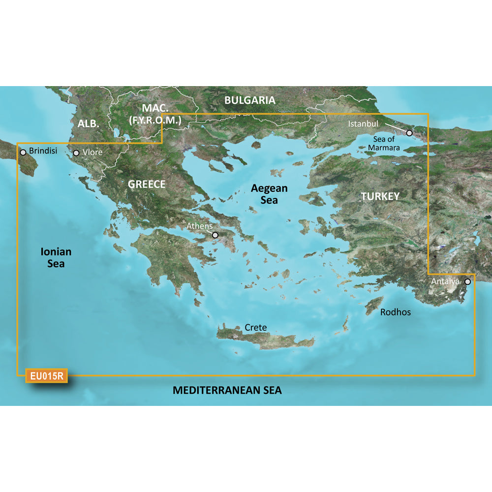 Garmin BlueChart g3 Vision HD VEU015R Aegean Sea Sea of Marmara microSDSD 010C077300