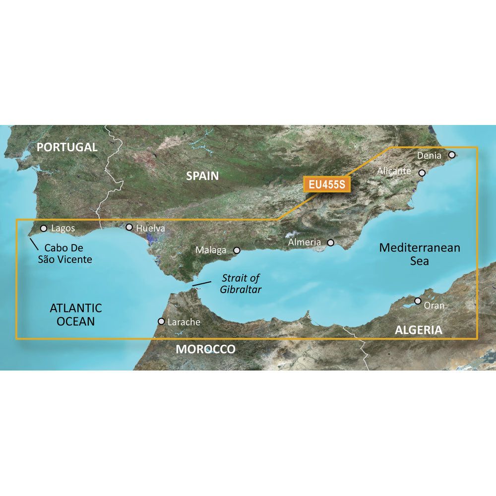 Garmin BlueChart g3 Vision HD VEU455S Alicante to Cabo de Sao Vicente microSDSD 010C079900