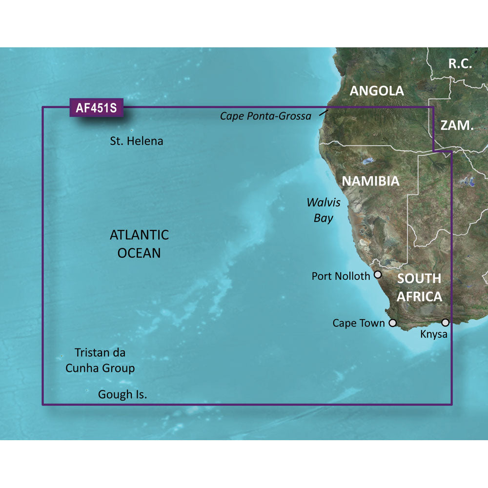 Garmin BlueChart g3 Vision HD VAF451S Namibia Knysna SA microSDSD 010C075100
