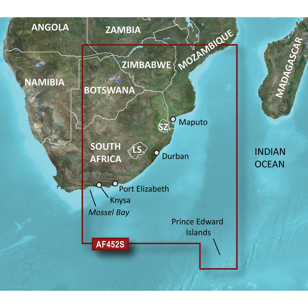 Garmin BlueChart g3 Vision HD VAF452S Knysna SA to Beira MZ microSDSD 010C075200