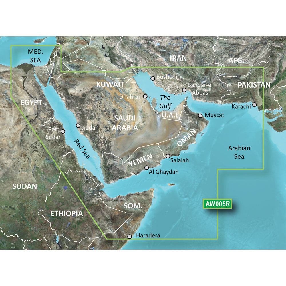 Garmin BlueChart g3 Vision HD VAW005R The Gulf Red Sea microSDSD 010C092400