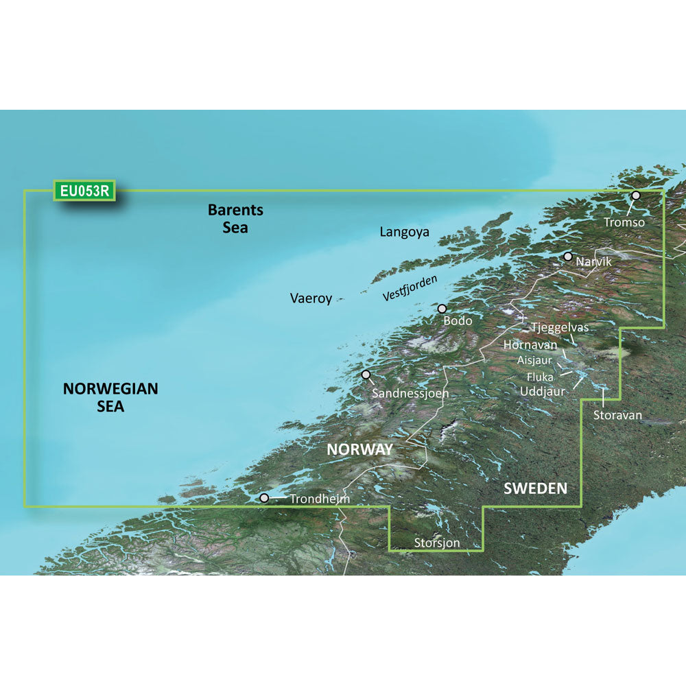 Garmin BlueChart g3 HD HXEU053R Trondheim Tromso microSDSD 010C078920