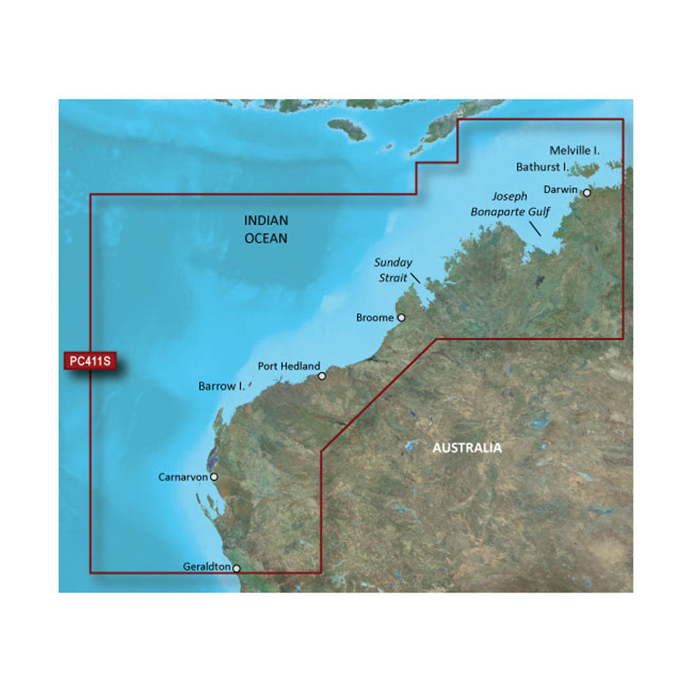 Garmin BlueChart g3 HD HXPC411S Geraldton To Darwin microSDSD 010C086920