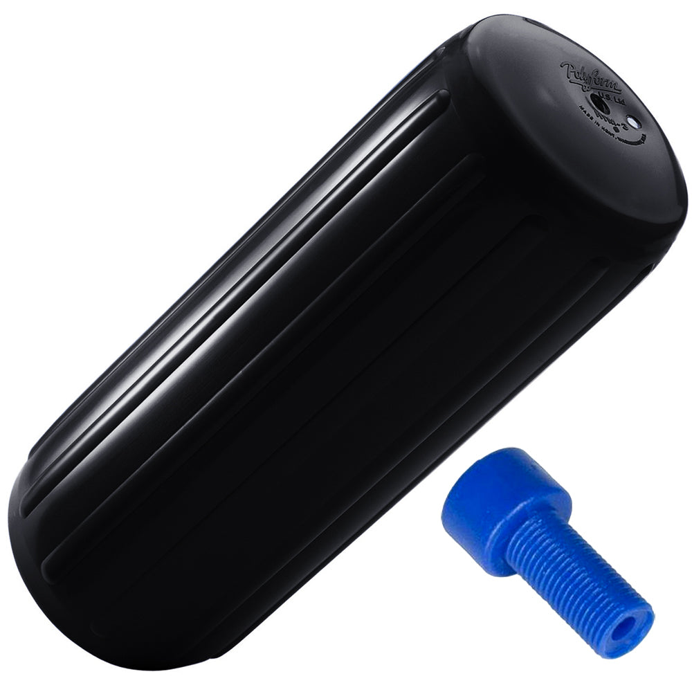 Polyform HTM1 Fender 63 x 155 Black wAdapter HTM1 BLACK WAIR ADAPTER