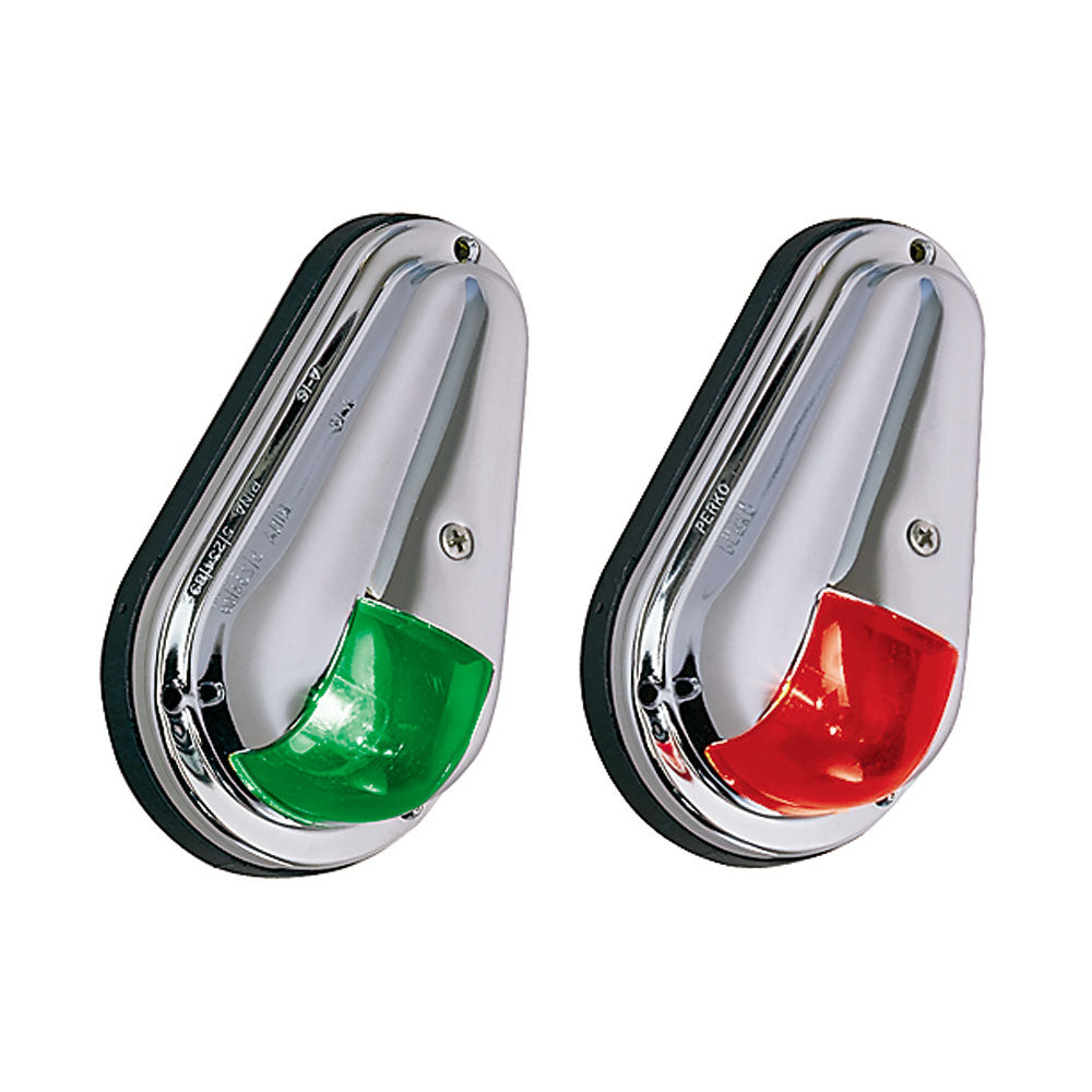 Perko 12V Vertical Mount Side Lights Chrome Plated Brass MADE IN THE USA 0955DP0CHR