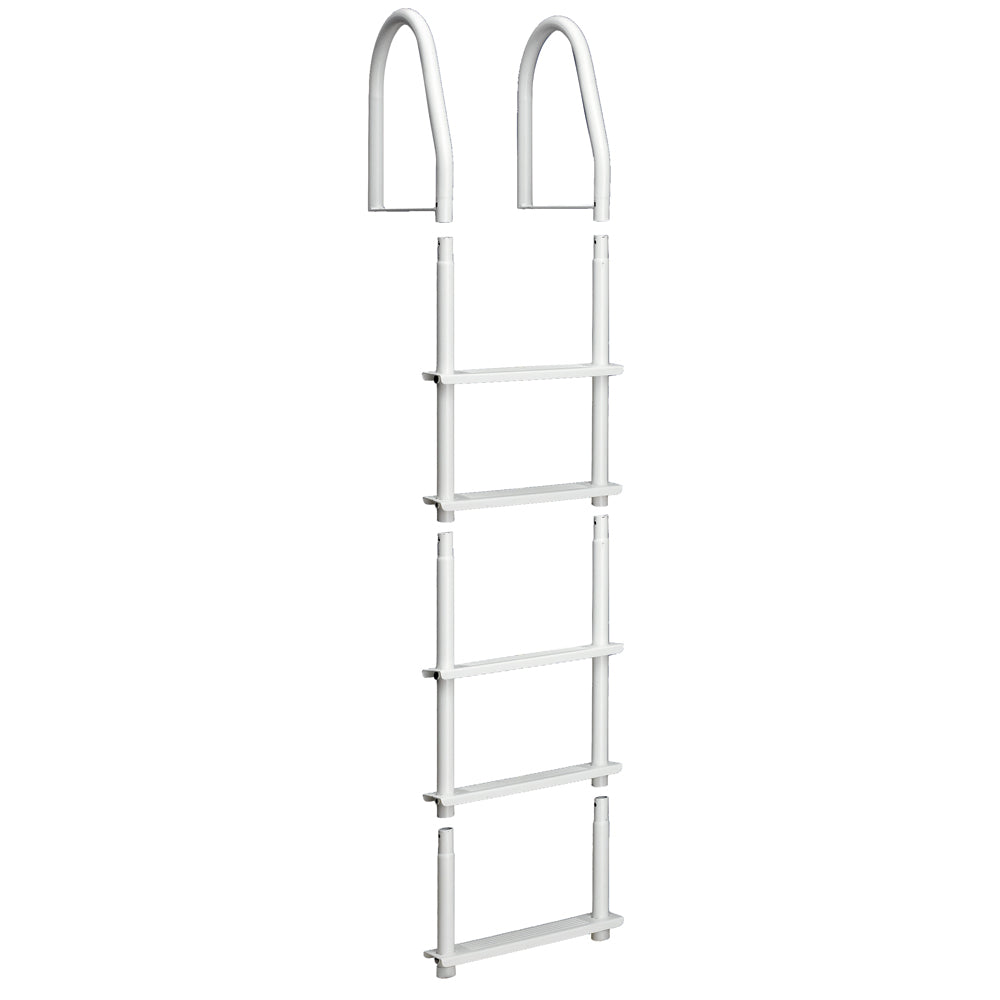 Dock Edge Fixed 5 Step Ladder Bight White Galvalume DE2105F