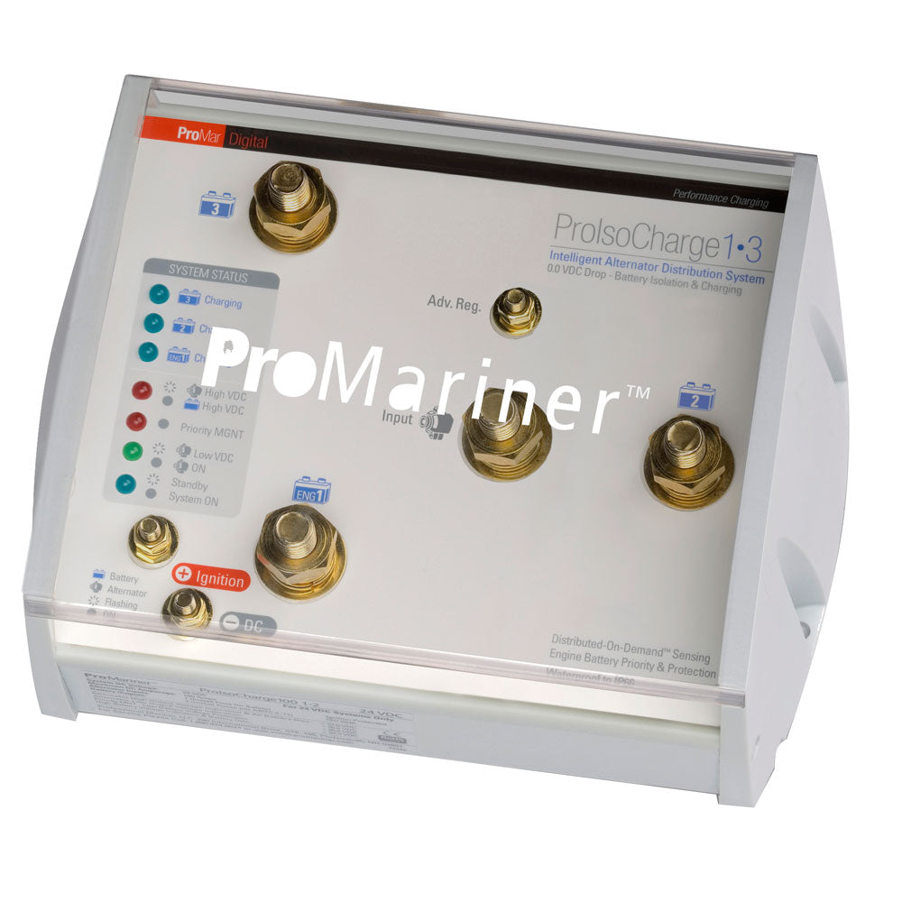 ProMariner ProIsoCharge Battery Isolator 250Amp 1Alt 3Bat 12V 23126