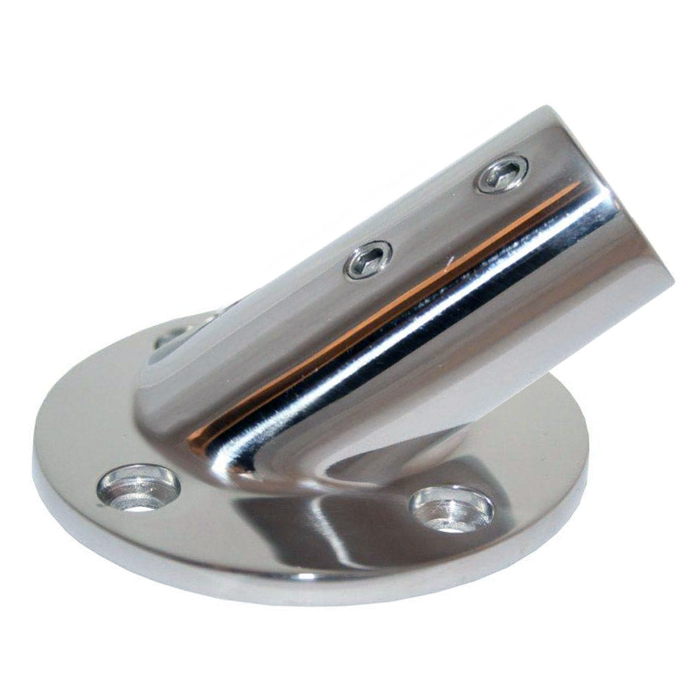 Whitecap OD 30 Degree Round Base SS Rail Fitting 6077C