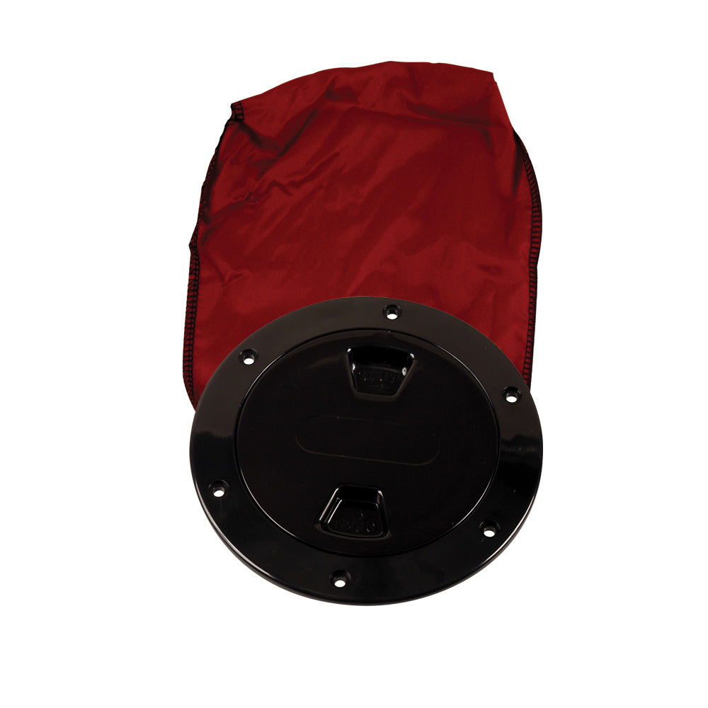 Beckson 4 StowAway Deck Plate Black w12 Bag DP40BB