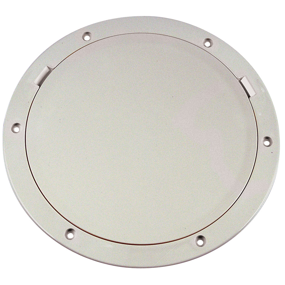 Beckson 8 Smooth Center PryOut Deck Plate White DP81W