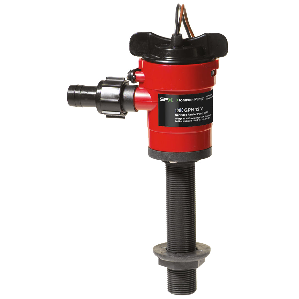 Johnson Pump Cartridge Aerator 1000 GPH Straight Intake 12V 2810300