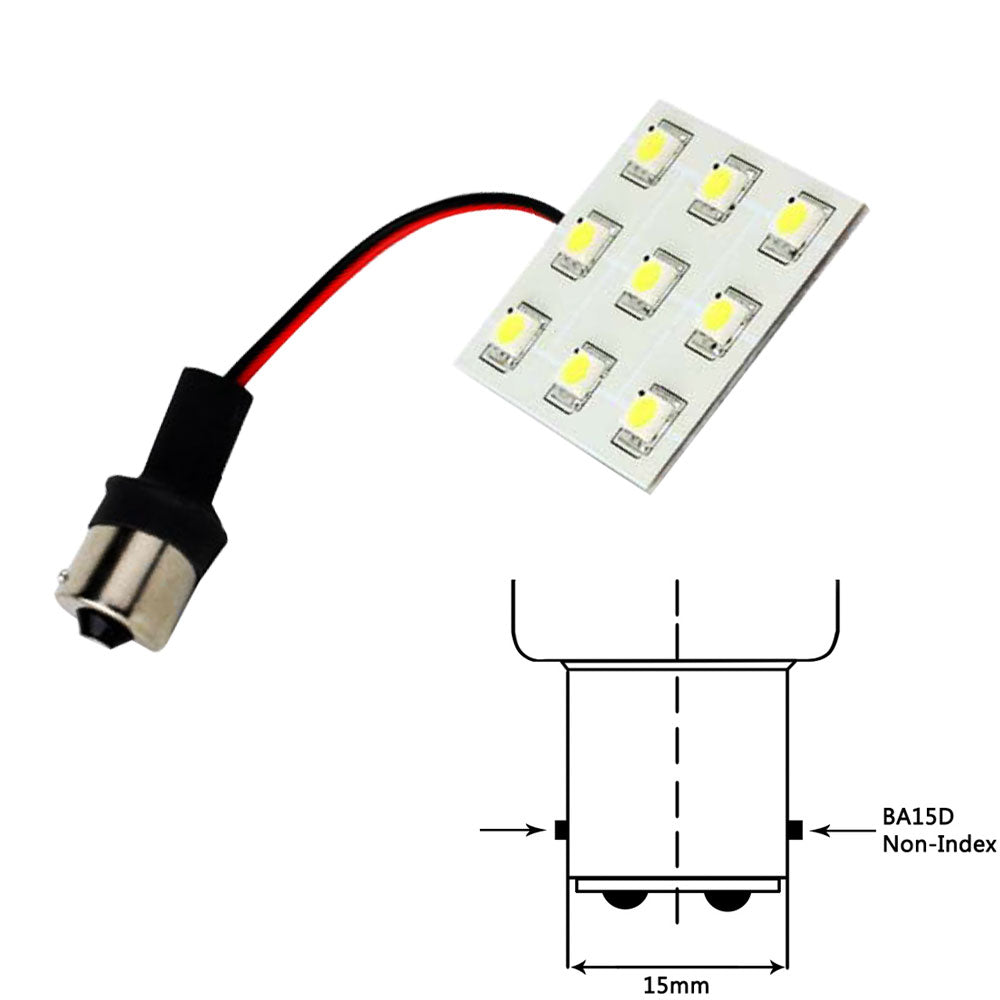 Lunasea Bayonet 9 LED Bulb BA15D 12VAC or 1030VDC2W149 Lumens Warm White LLB269W2100