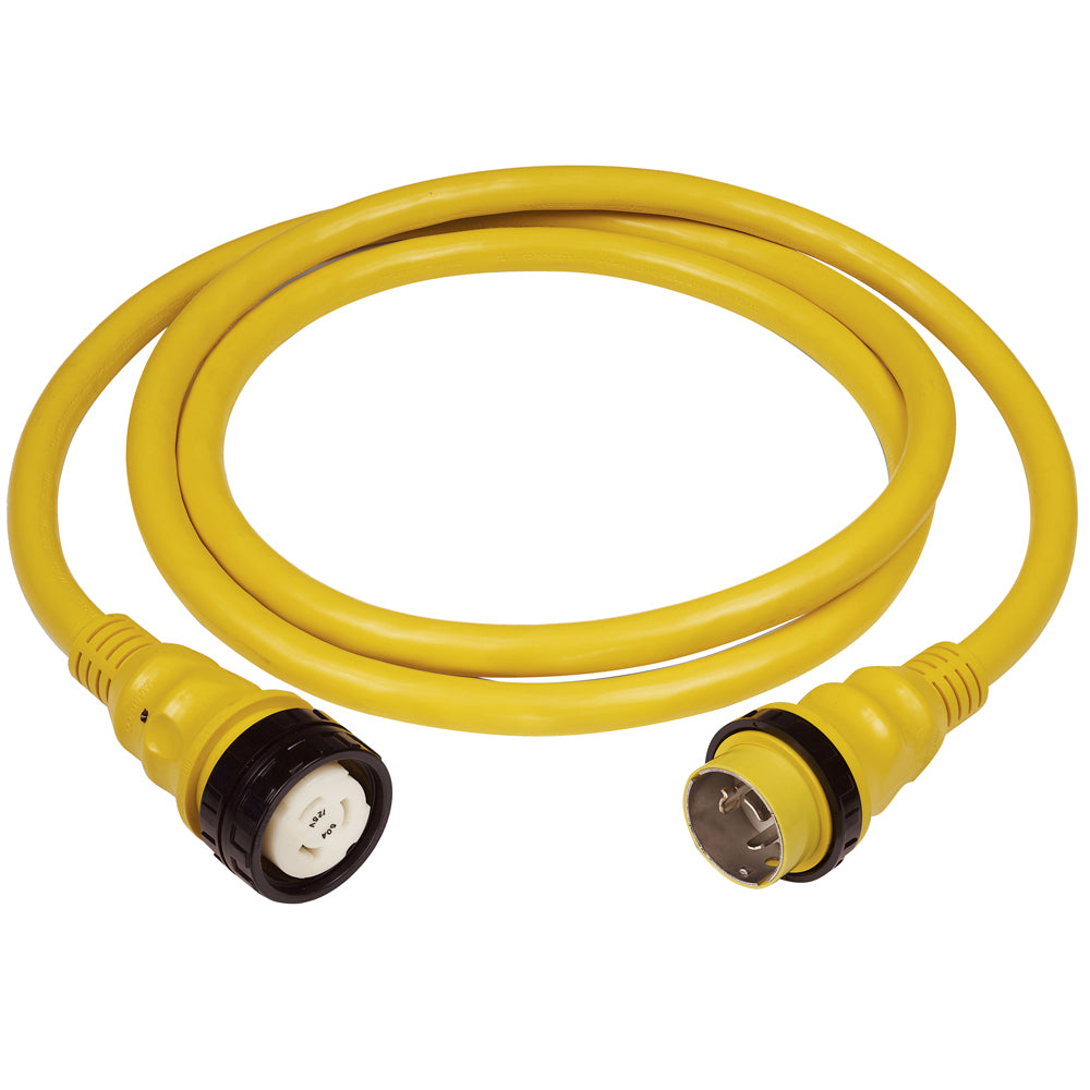 Marinco 50A 125V Shore Power Cable 25 Yellow 6153SPP25