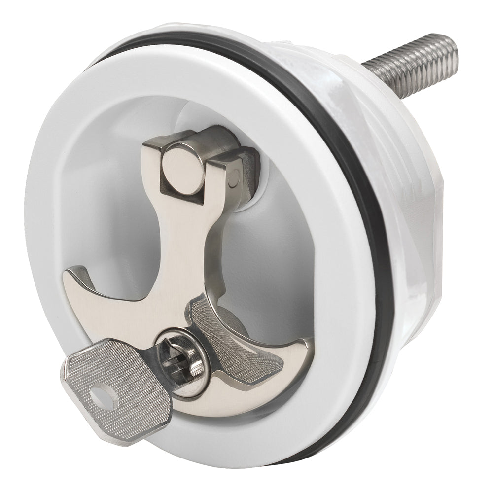 Whitecap Compression Handle Nylon WhiteStainless Steel Locking 6228WC