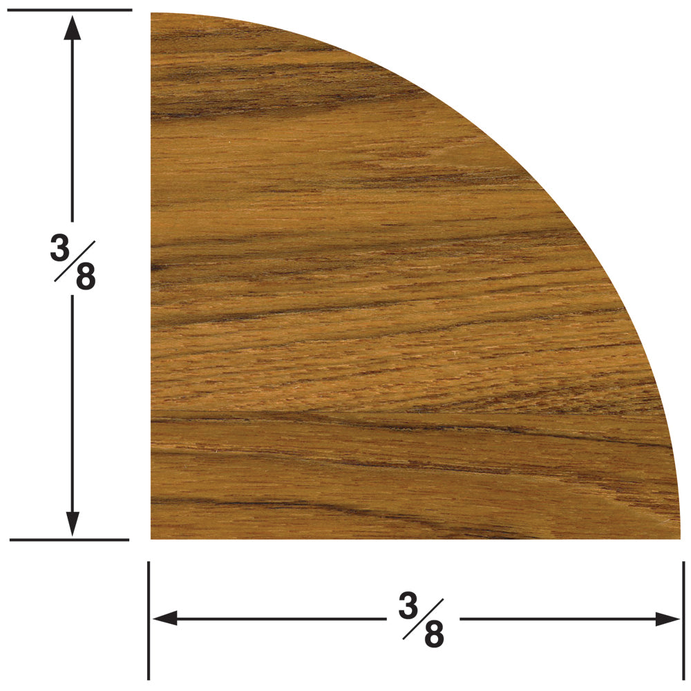 Whitecap Teak Quarter Round Molding Small 5 60851