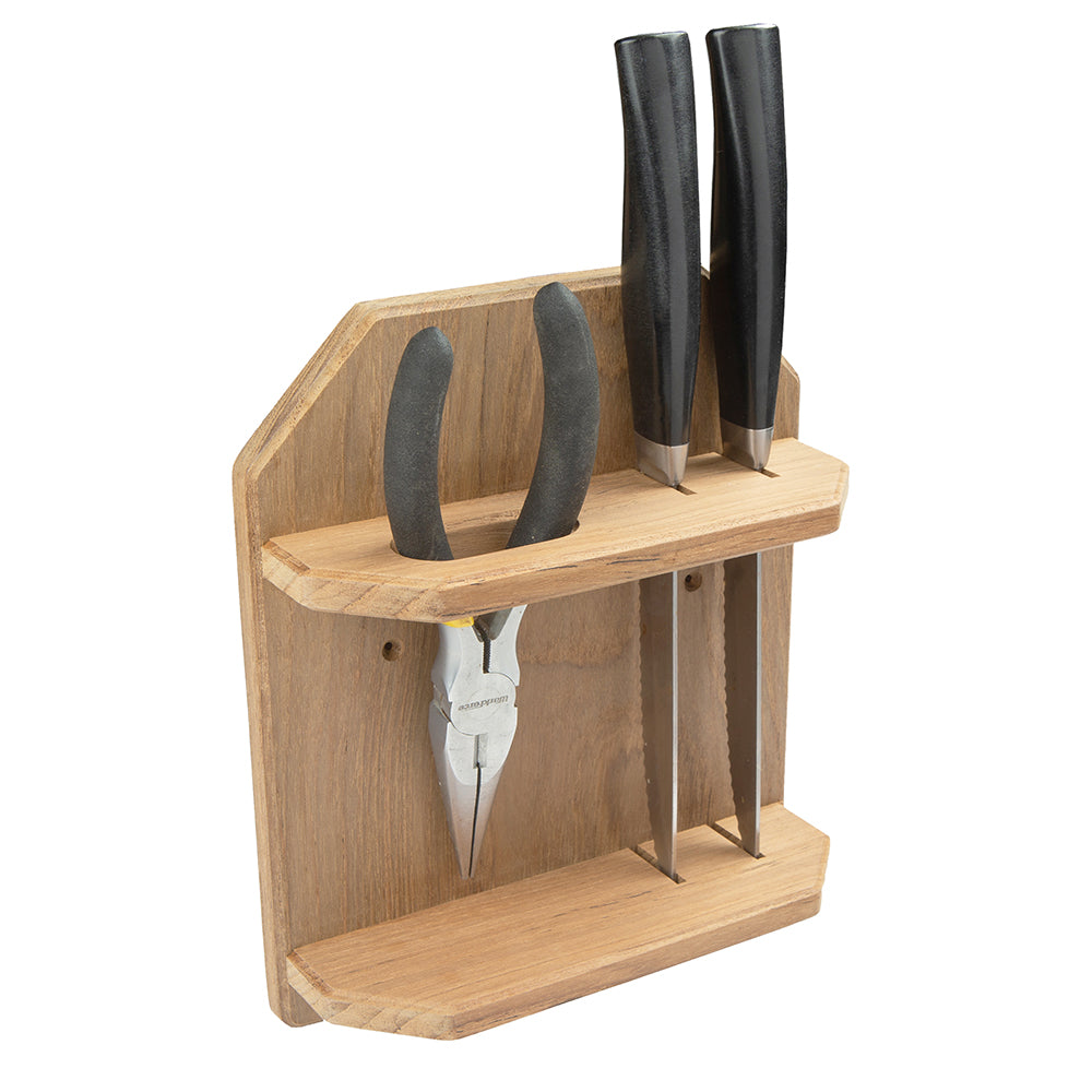 Whitecap Teak Knife Plier Holder 60608