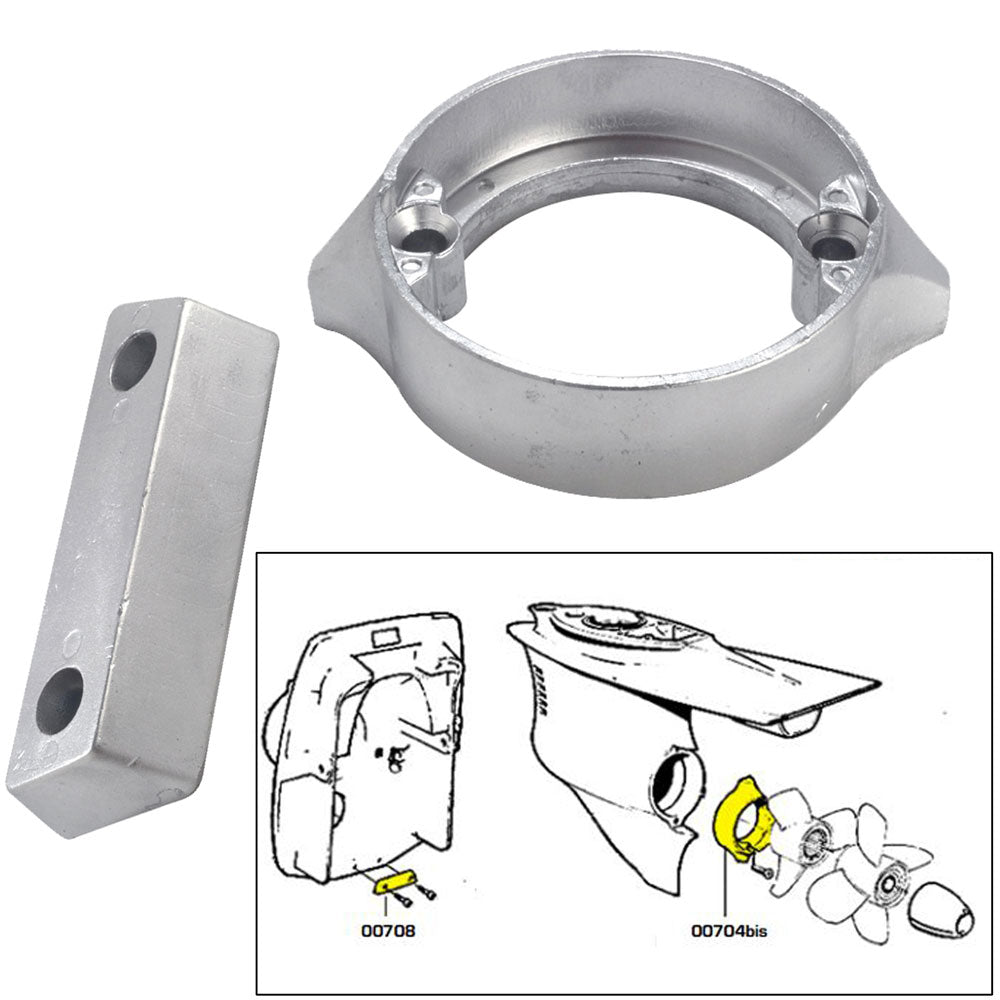 Tecnoseal Anode Kit wHardware Volvo DuoProp 290 Magnesium 20706MG