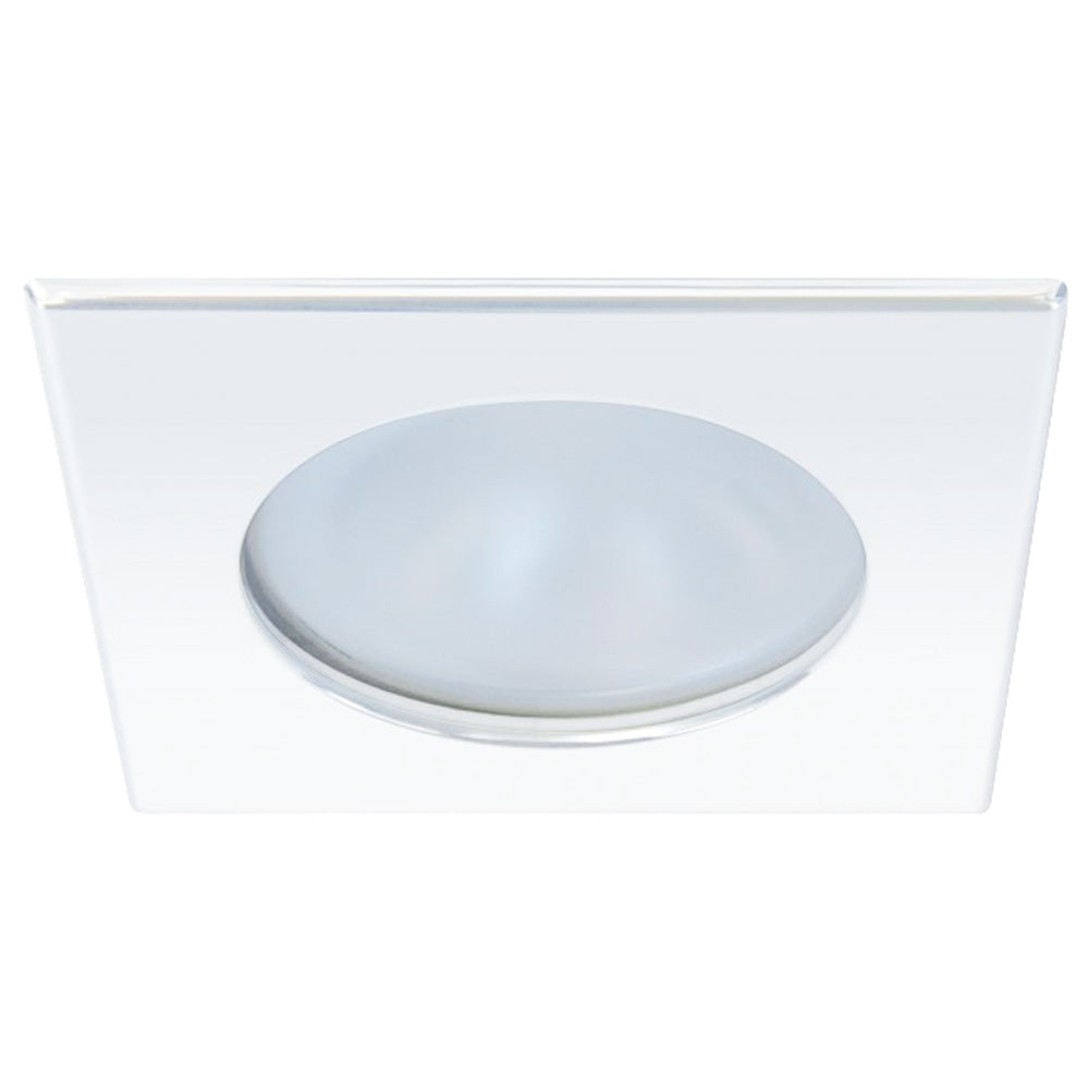 Quick Blake XP Downlight LED 4W IP66 Spring Mounted Square White Bezel Round Warm White Light FAMP3012B02CA00