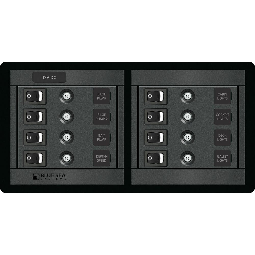 Blue Sea 1456 8 Position Switch CLB Horizontal 1456
