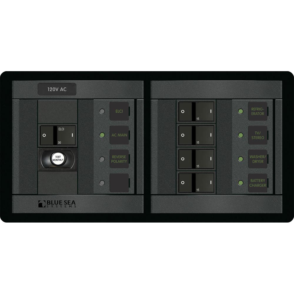 Blue Sea 1193 ELCI Main 30A Double Pole 4 Positions Horizontal 1193