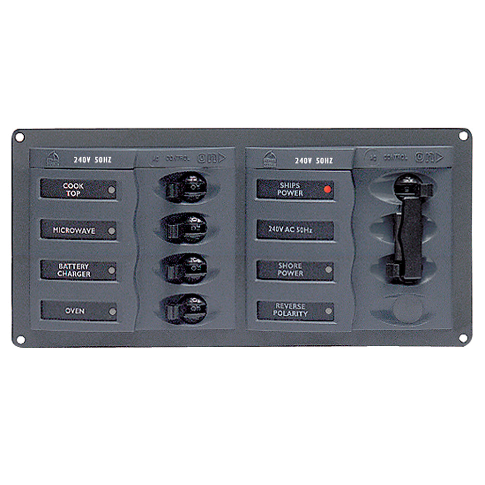 BEP AC Circuit Breaker Panel wo Meters 4 Way Panel 2 Mains 240V 900AC1