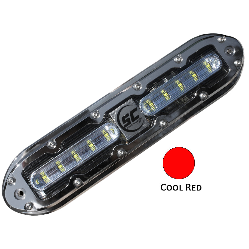 ShadowCaster SCM10 LED Underwater Light w20 Cable 316 SS Housing Cool Red SCM10CR20
