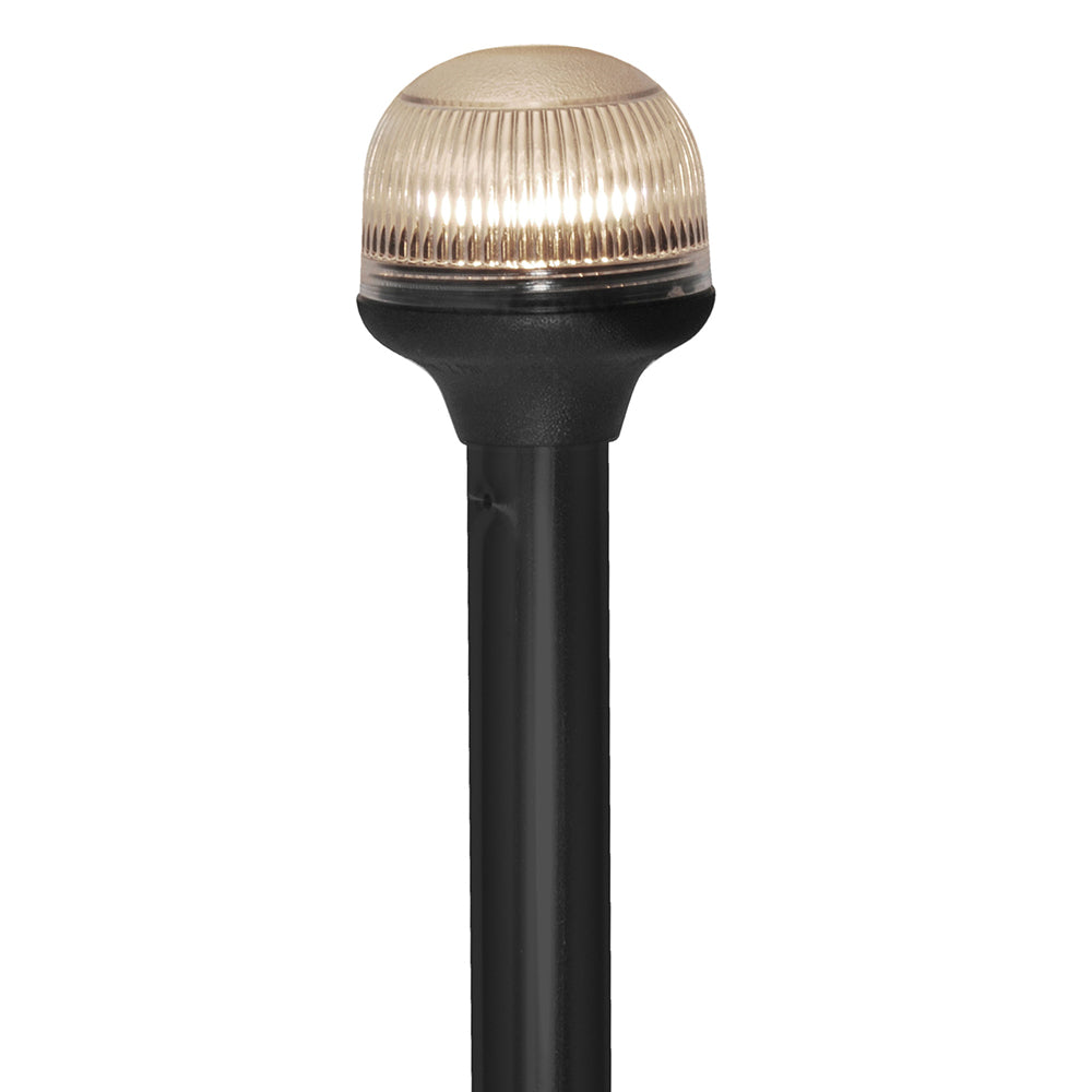 Attwood AllAround FoldDown Incandescent AntiGlare Lens Light 12 Black Plastic Pole 12V Horizontal Comp Base 5358P127