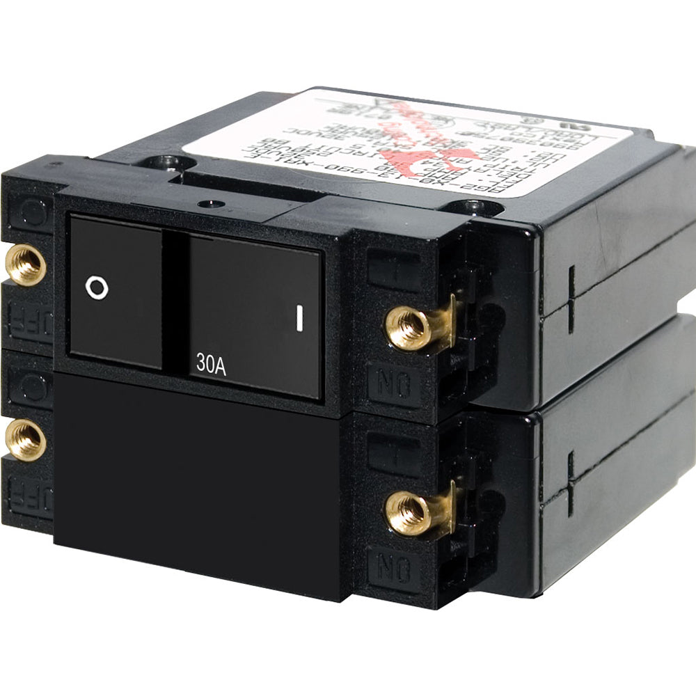 Blue Sea 7414 ASeries Flat Rocker Circuit Breaker Double Pole 30A 7414